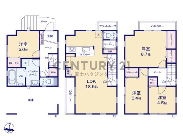 藤沢市片瀬1期　新築戸建1号棟　全2棟