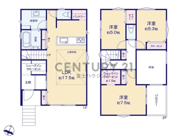 藤沢市大庭6期　新築戸建A号棟　全2棟
