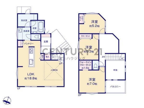 藤沢市大庭6期　新築戸建B号棟　全2棟