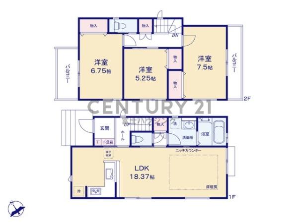 藤沢市鵠沼海岸7丁目　新築戸建1号棟　全3棟