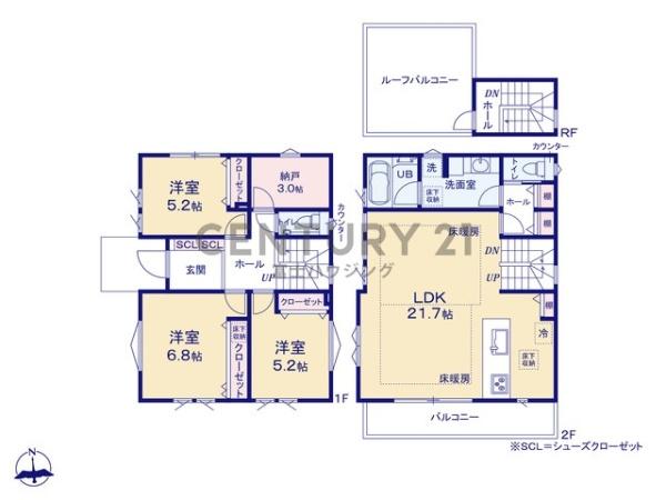 藤沢市片瀬山1丁目　新築戸建2号棟　全3棟