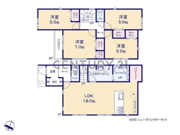 藤沢市辻堂太平台2丁目3期　新築戸建3号棟　全3棟