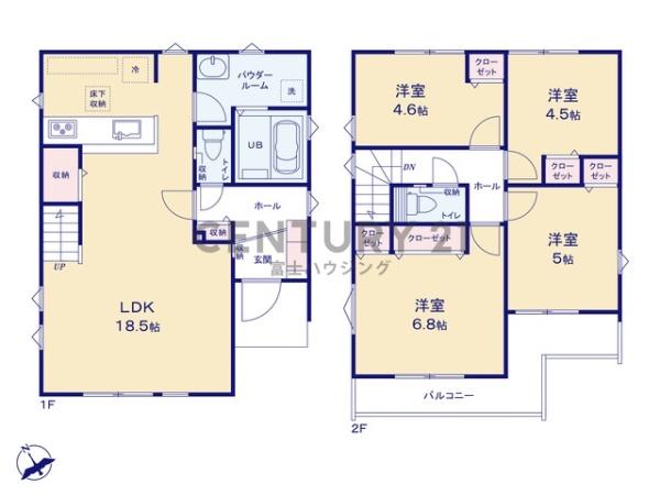 藤沢市本藤沢3期　新築戸建2号棟　全2棟