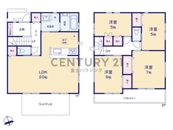 藤沢市藤沢5丁目Ⅱ　新築戸建1号棟　全2棟