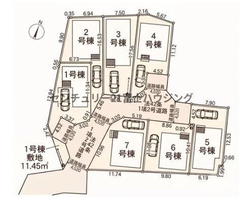 藤沢市城南第61期　新築戸建5号棟　全7棟
