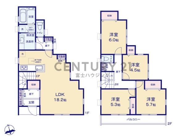 茅ヶ崎市旭が丘第3　新築戸建2号棟　全2棟