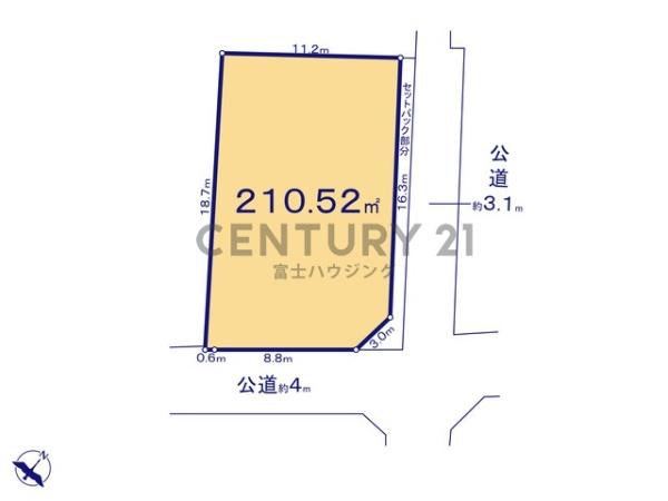 藤沢市松が丘3丁目　条件無売地NO1　全1区画