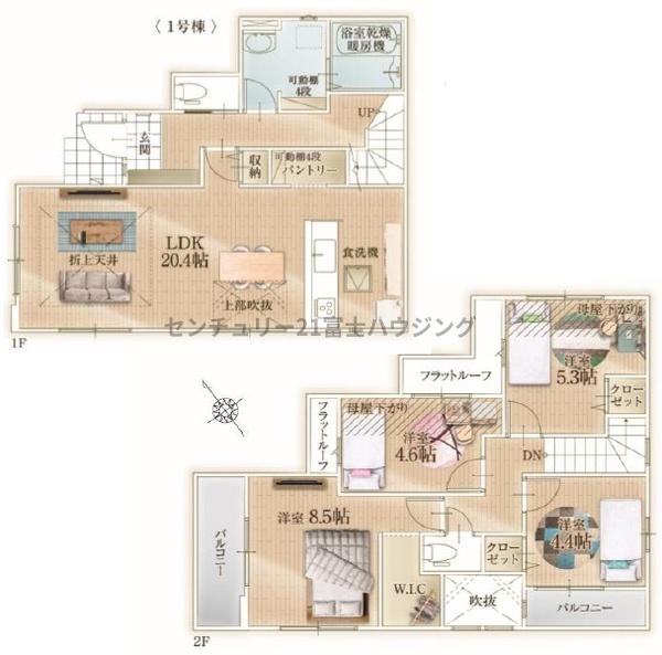 茅ヶ崎市松が丘3期　新築戸建1号棟　全2棟