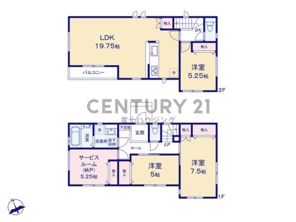 藤沢市藤沢5丁目　新築戸建3号棟　全3棟