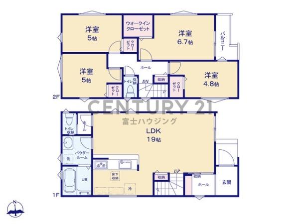 藤沢市善行坂2期　新築戸建1号棟　全3棟