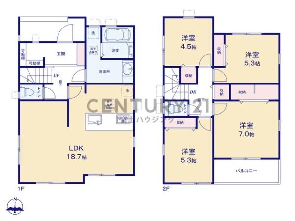 藤沢市羽鳥3丁目　新築戸建2号棟　全3棟
