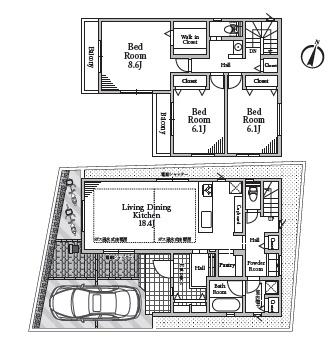 茅ヶ崎市東海岸南4丁目　新築分譲住宅　1号棟　全2棟