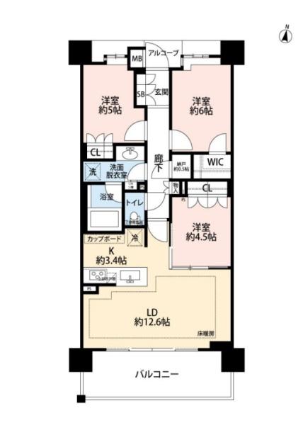 ジオ茅ヶ崎フレシア(間取り)