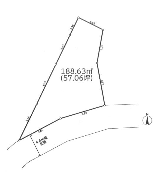 茅ヶ崎市甘沼　建築条件なし売地　全1区画