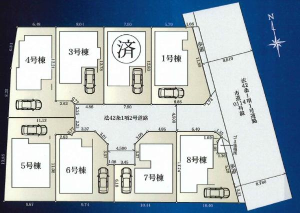 茅ヶ崎市萩園　新築戸建　5号棟　全8棟