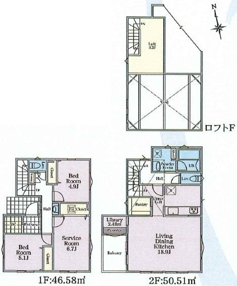 茅ヶ崎市萩園　新築戸建7号棟　全8棟