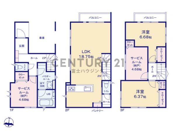 茅ヶ崎市円蔵2丁目　新築3号棟　全4棟