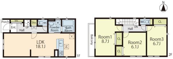茅ヶ崎市赤羽根第13　新築分譲住宅　1号棟　全5棟