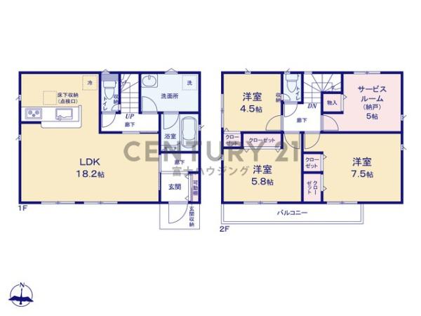 茅ヶ崎市赤羽根第13　新築分譲住宅　4号棟　全5棟
