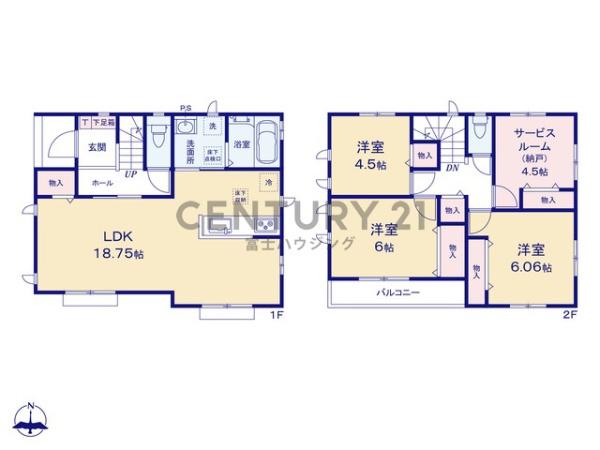 茅ヶ崎市柳島1丁目689番　新築戸建　B号棟　全3棟