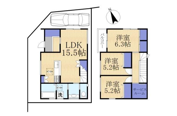 草津市矢橋町１号地　新築一戸建