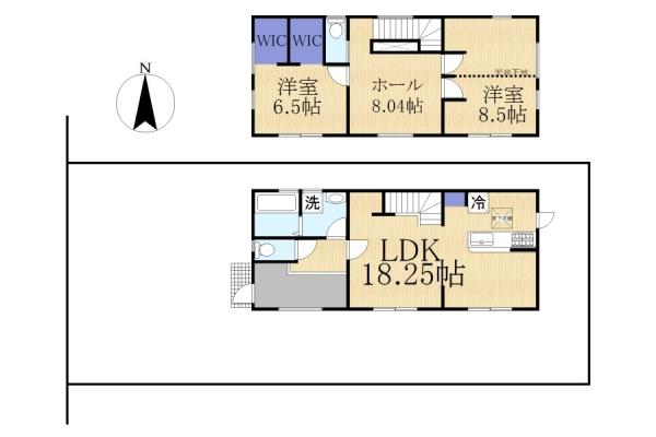 湖南市若竹町の新築一戸建(間取り)