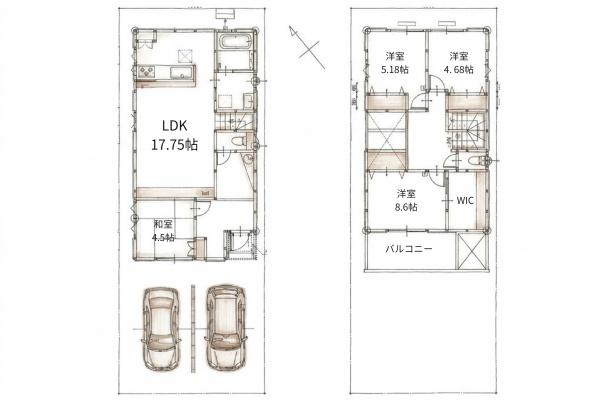 守山市二町町の新築一戸建