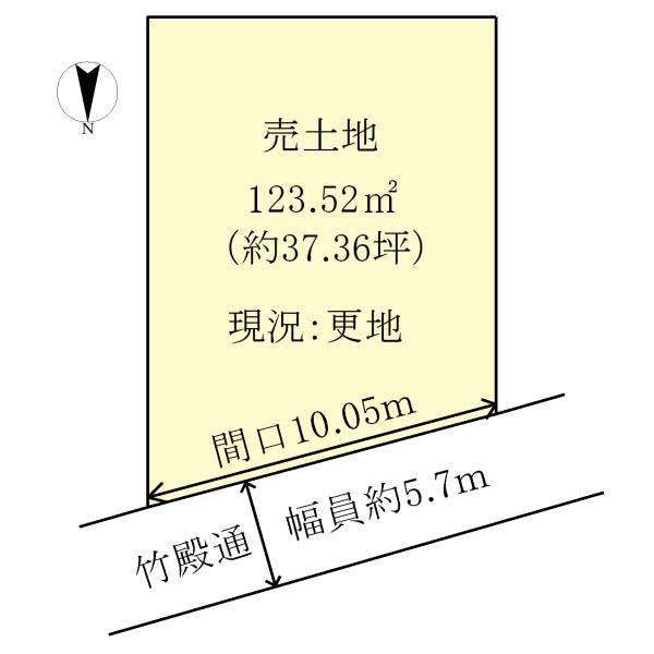 京都市北区紫竹竹殿町の土地