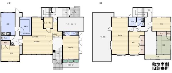 診療所跡、木造２階建住宅