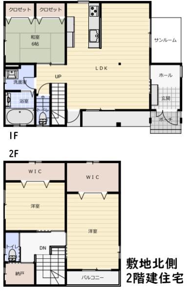 診療所跡、木造２階建住宅