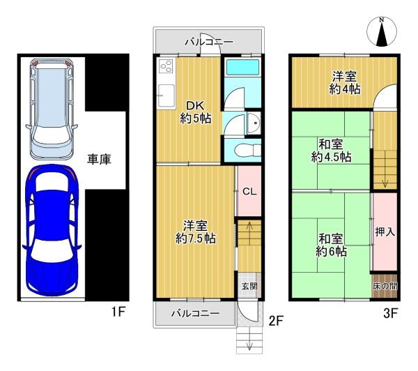 寝屋川市萱島東1丁目　中古戸建