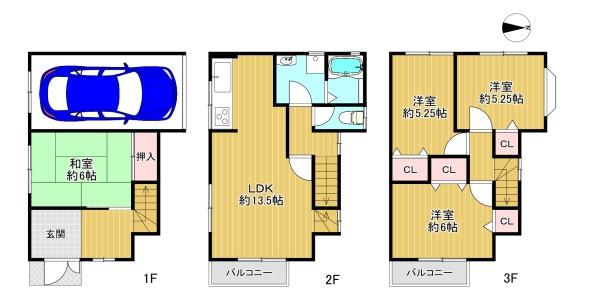 門真市千石東町の中古一戸建て