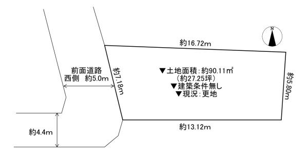 守口市金田町５丁目の土地