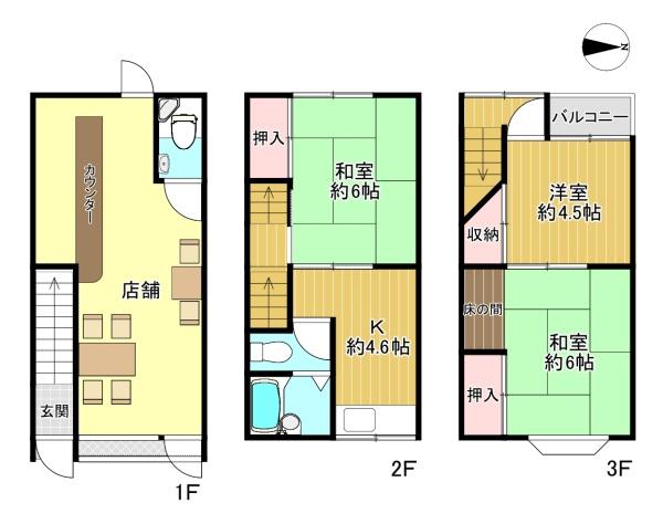 守口市金田町1丁目　店舗付き中古テラス