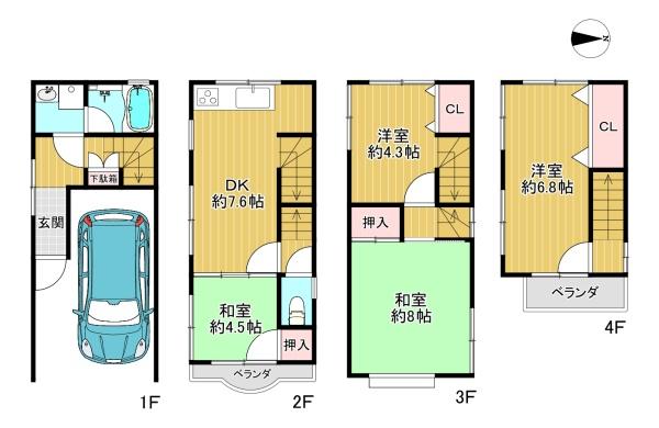 寝屋川市緑町　中古戸建