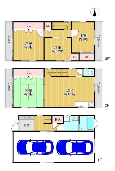 門真市三ツ島４丁目の中古一戸建て