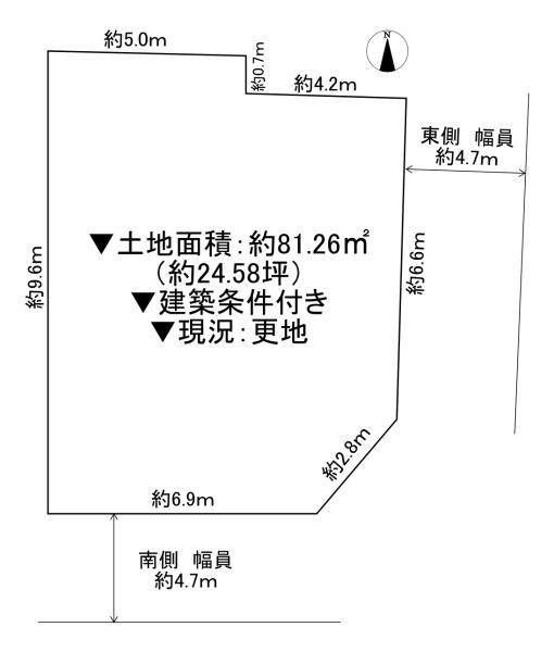 寝屋川市成田東が丘　建築条件付き土地