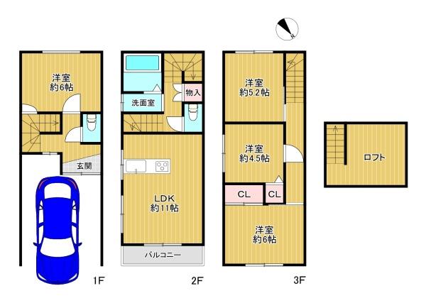 門真市巣本町の中古一戸建て