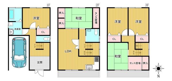 寝屋川市平池町 中古戸建