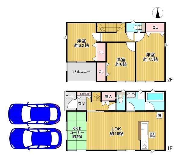 寝屋川市河北中町　新築戸建6号棟