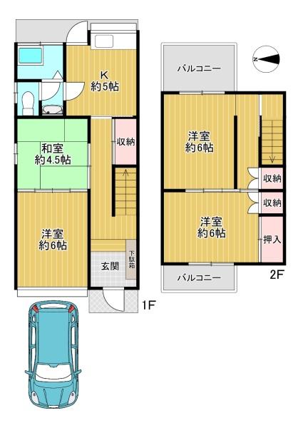 寝屋川市萱島南町の中古一戸建て