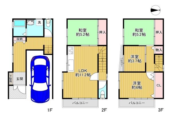 門真市柳町　中古戸建