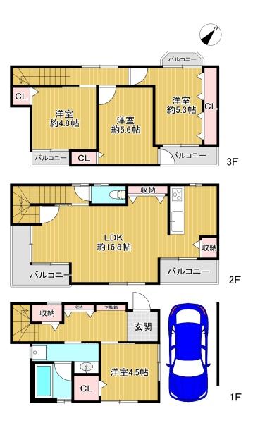 守口市竹町の中古一戸建て