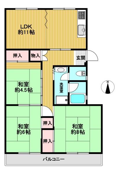 河内松原団地A2号棟　5階部分