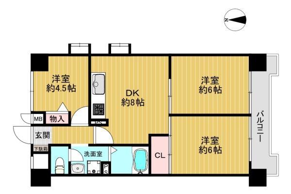 ライオンズマンション今里　4階部分