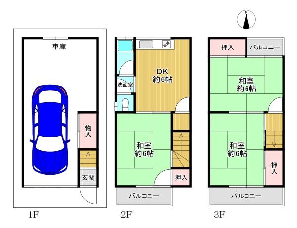 平野区瓜破東3丁目　中古戸建