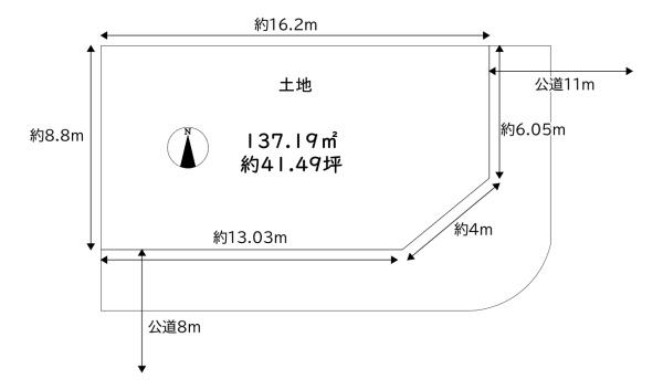 大阪市平野区背戸口２丁目の土地