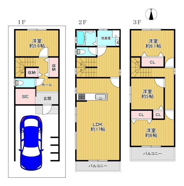 東住吉区杭全2丁目　Ａ号地　新築戸建