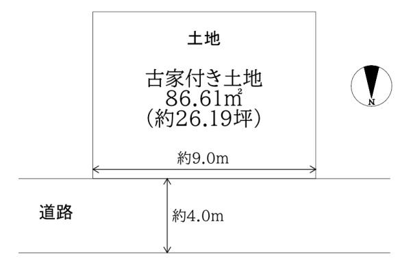 東大阪市吉田下島　古家付き土地