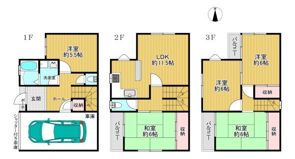 大阪市平野区長吉六反３丁目の中古一戸建て